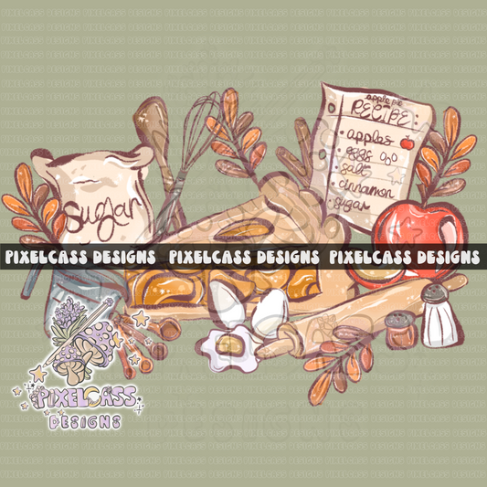 Apple Pie Recipe PNG SUBLIMATION