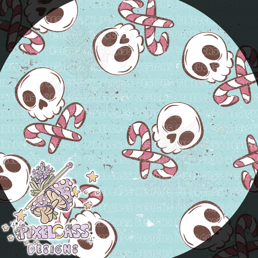 Candy Cane Skulls