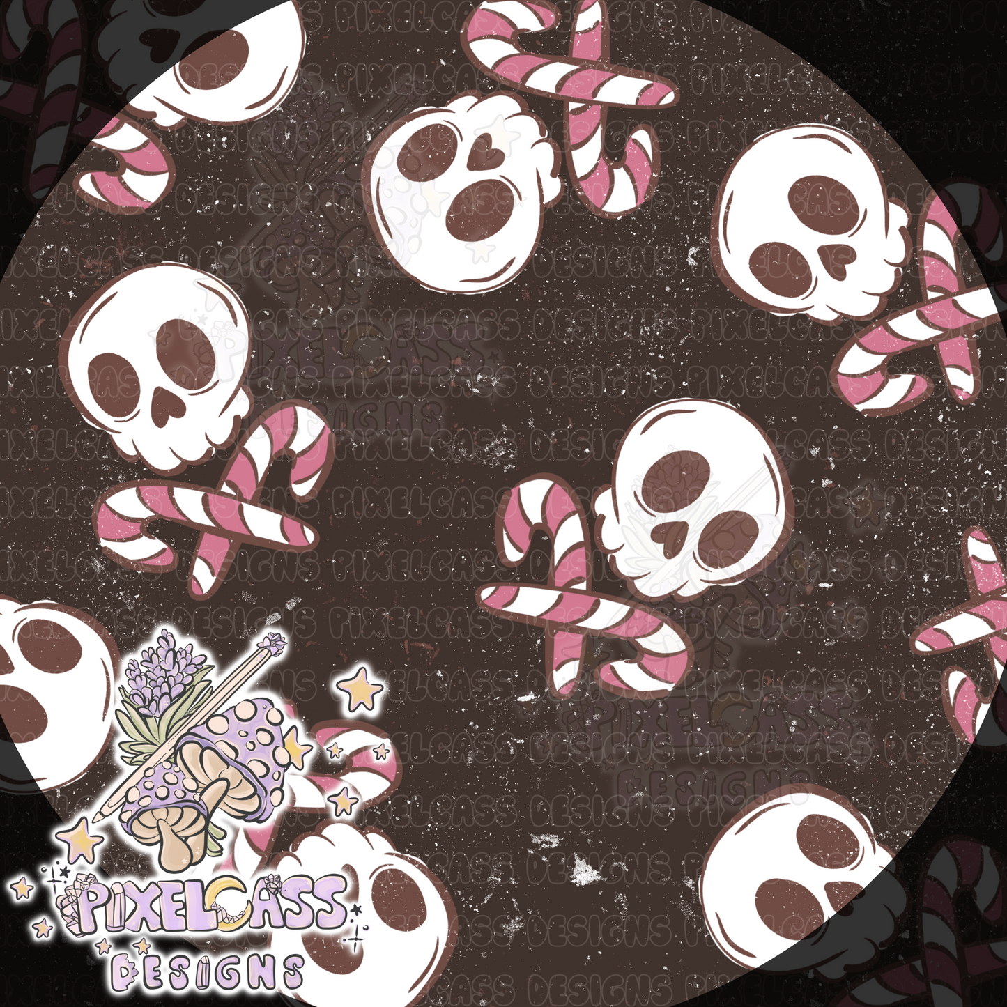 Candy Cane Skulls