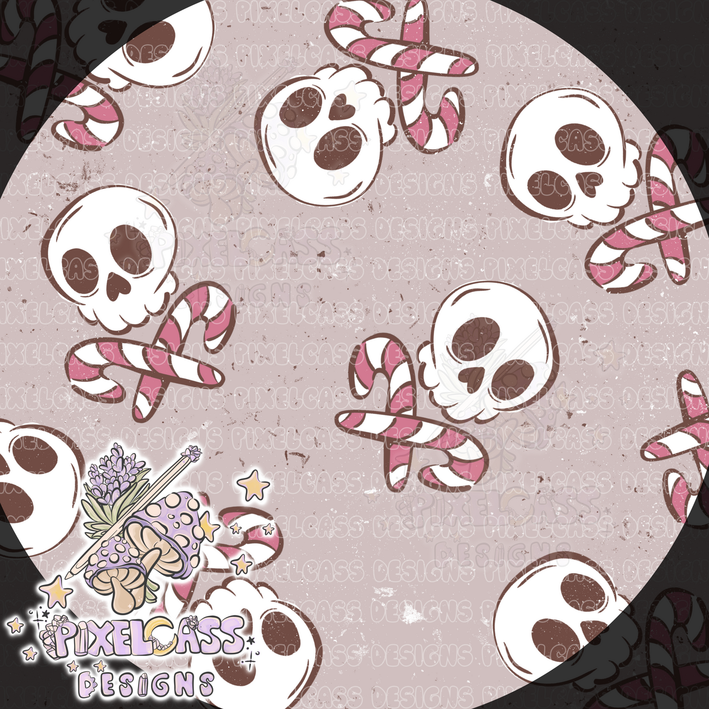 Candy Cane Skulls