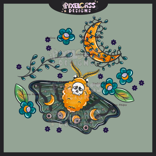 Celestial Death Moths PNG SUBLIMATION