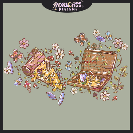 Cottagecore Pizza PNG SUBLIMATION