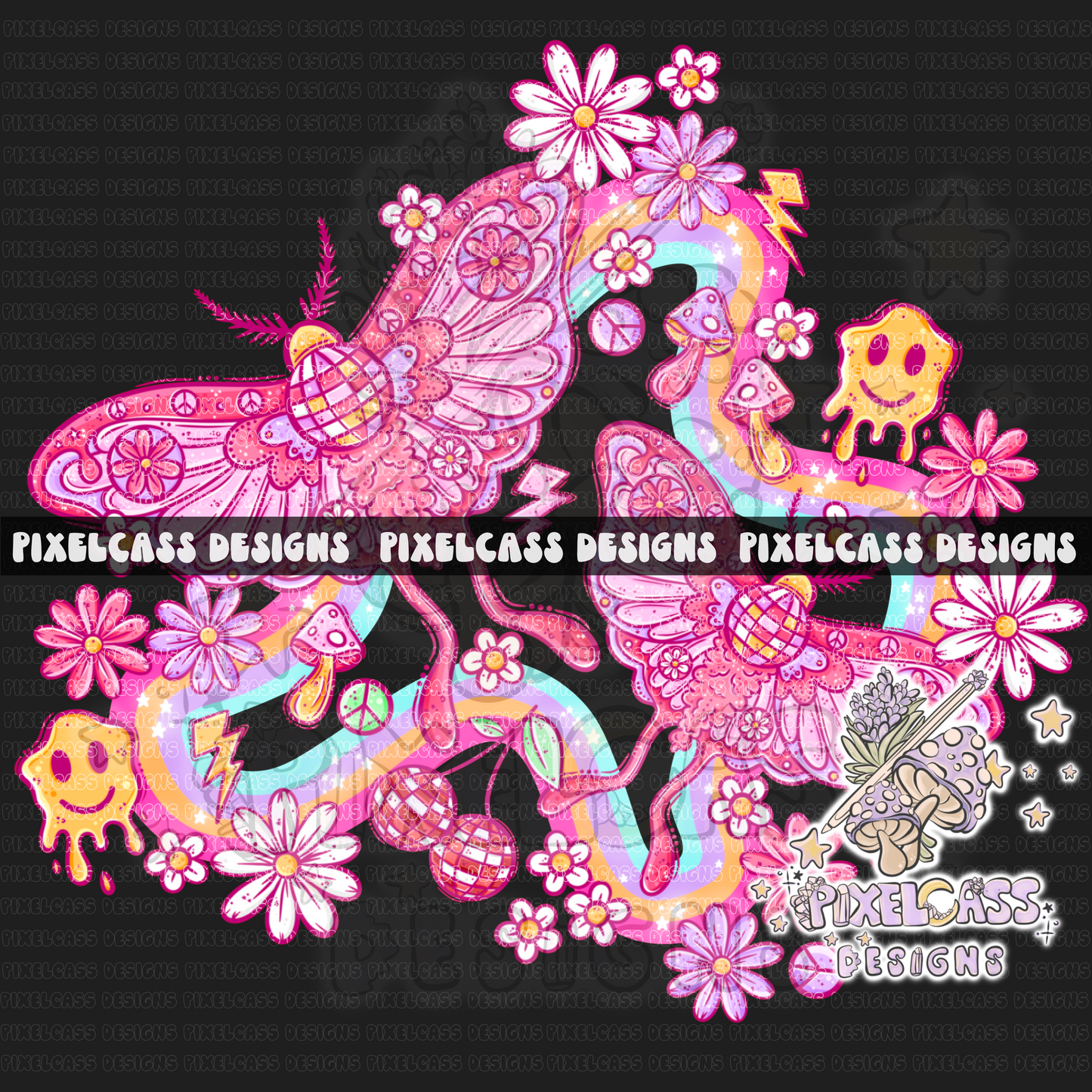 Disco Moths PNG SUBLIMATION