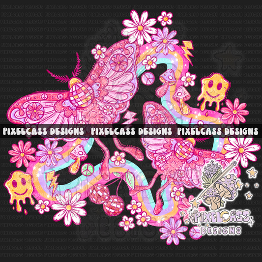 Disco Moths PNG SUBLIMATION