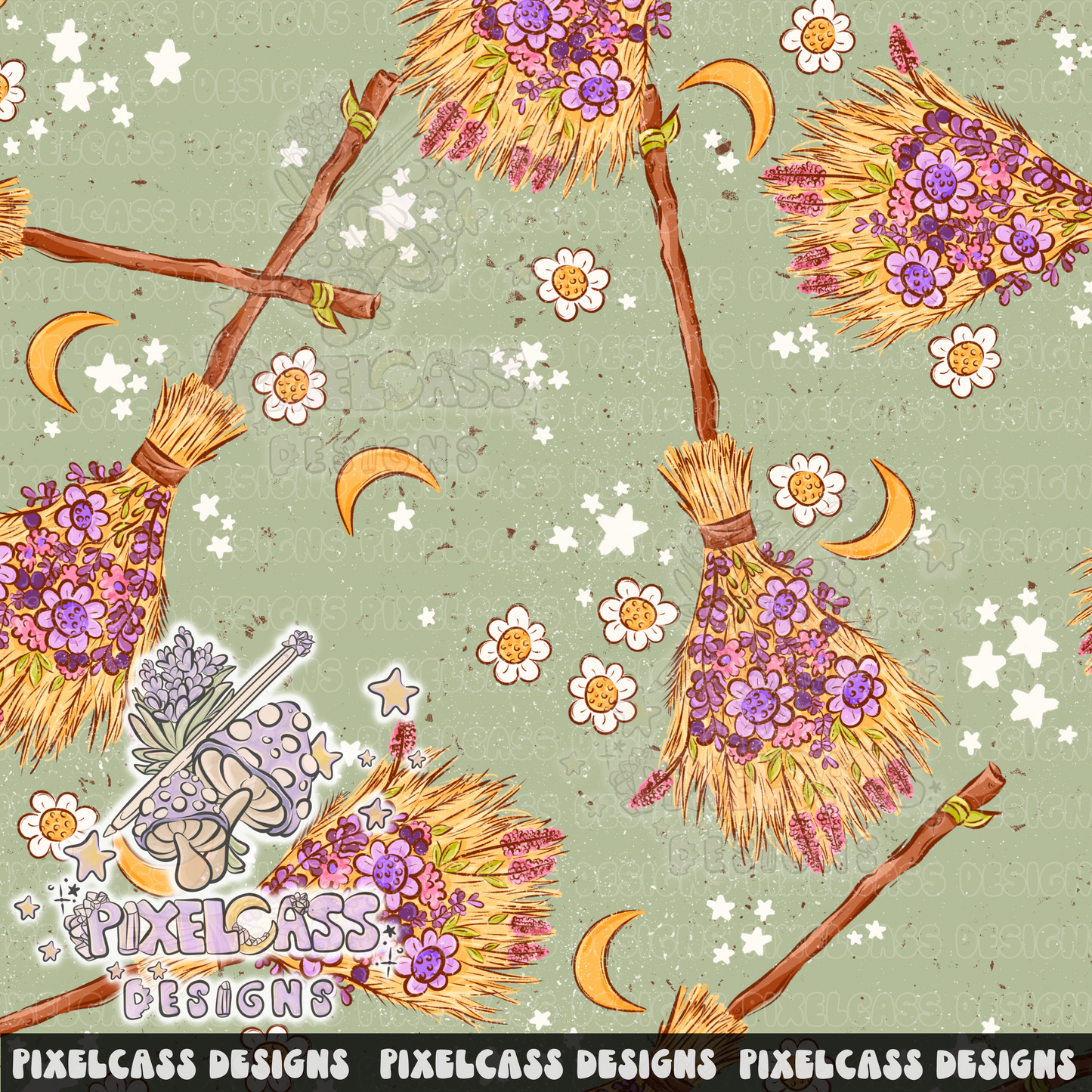 Floral Brooms