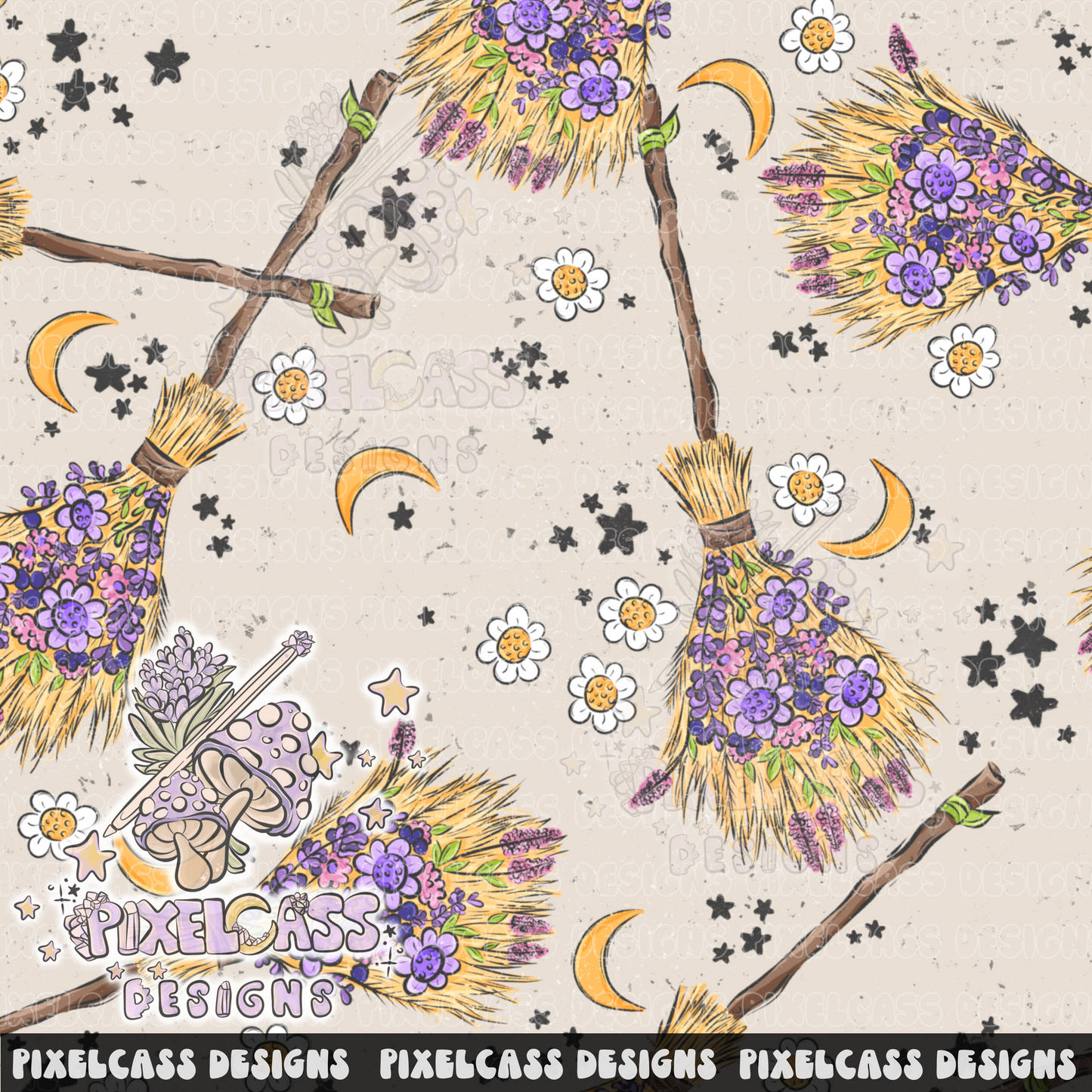 Floral Brooms