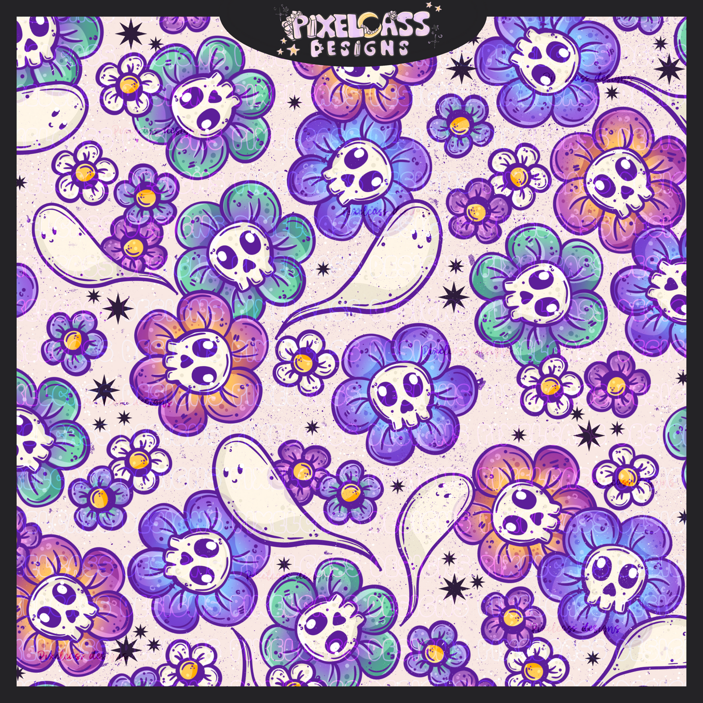 Flower Skulls