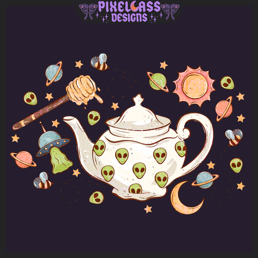 Galactic Tea Time PNG SUBLIMATION