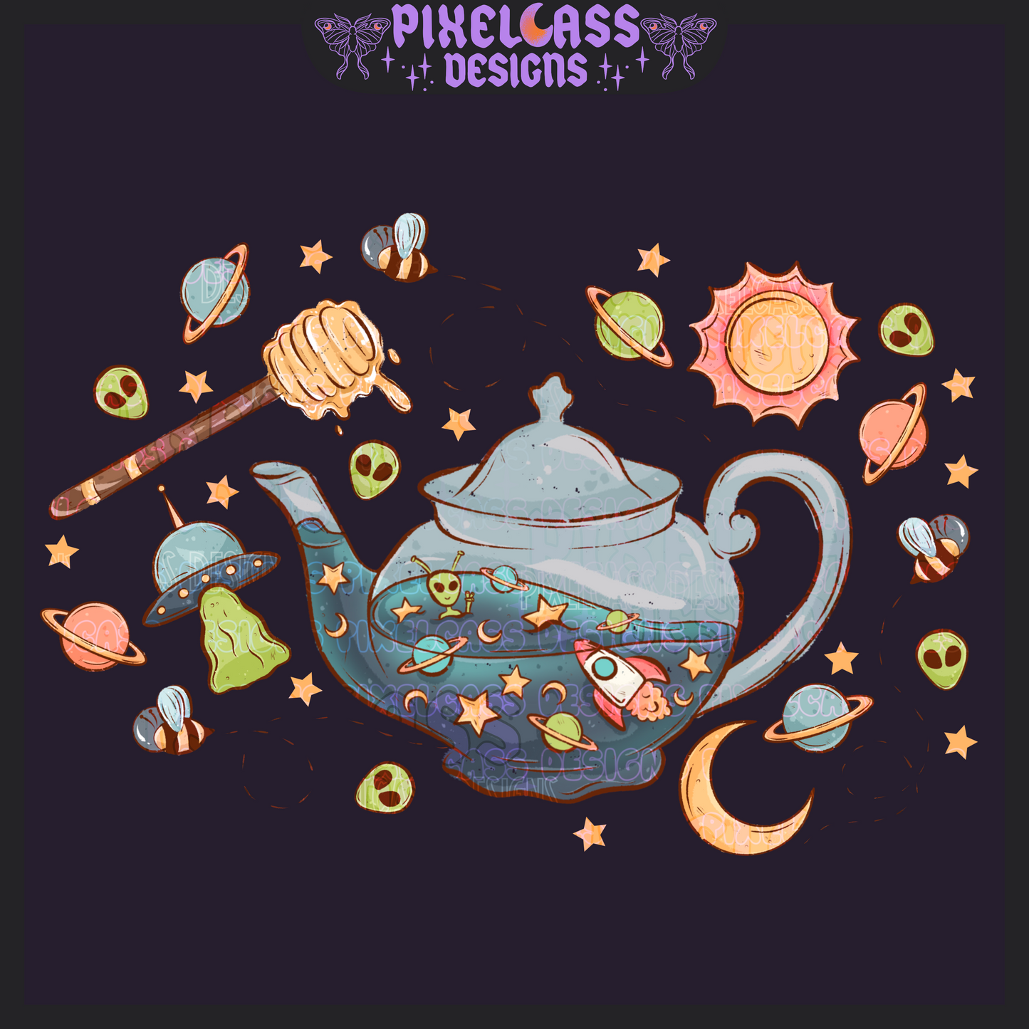 Galactic Tea Time PNG SUBLIMATION