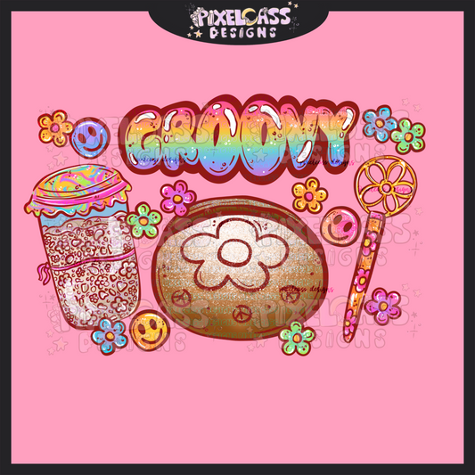 Groovy Sourdough PNG SUBLIMATION