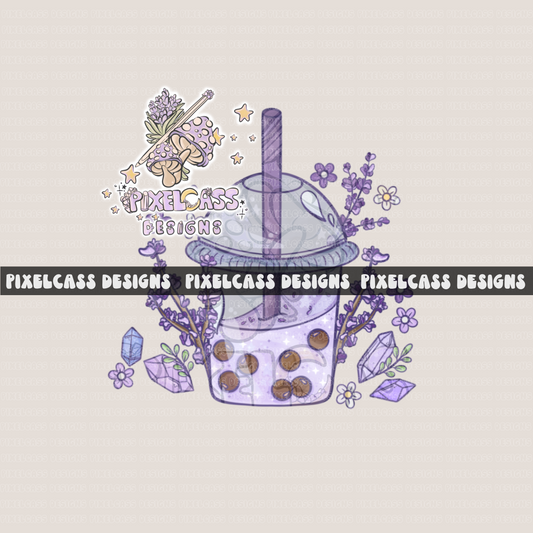 Lavender Boba PNG SUBLIMATION
