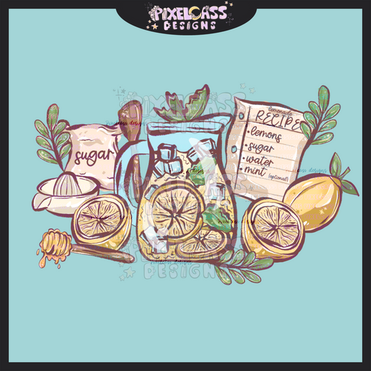 Lemonade Recipe PNG SUBLIMATION