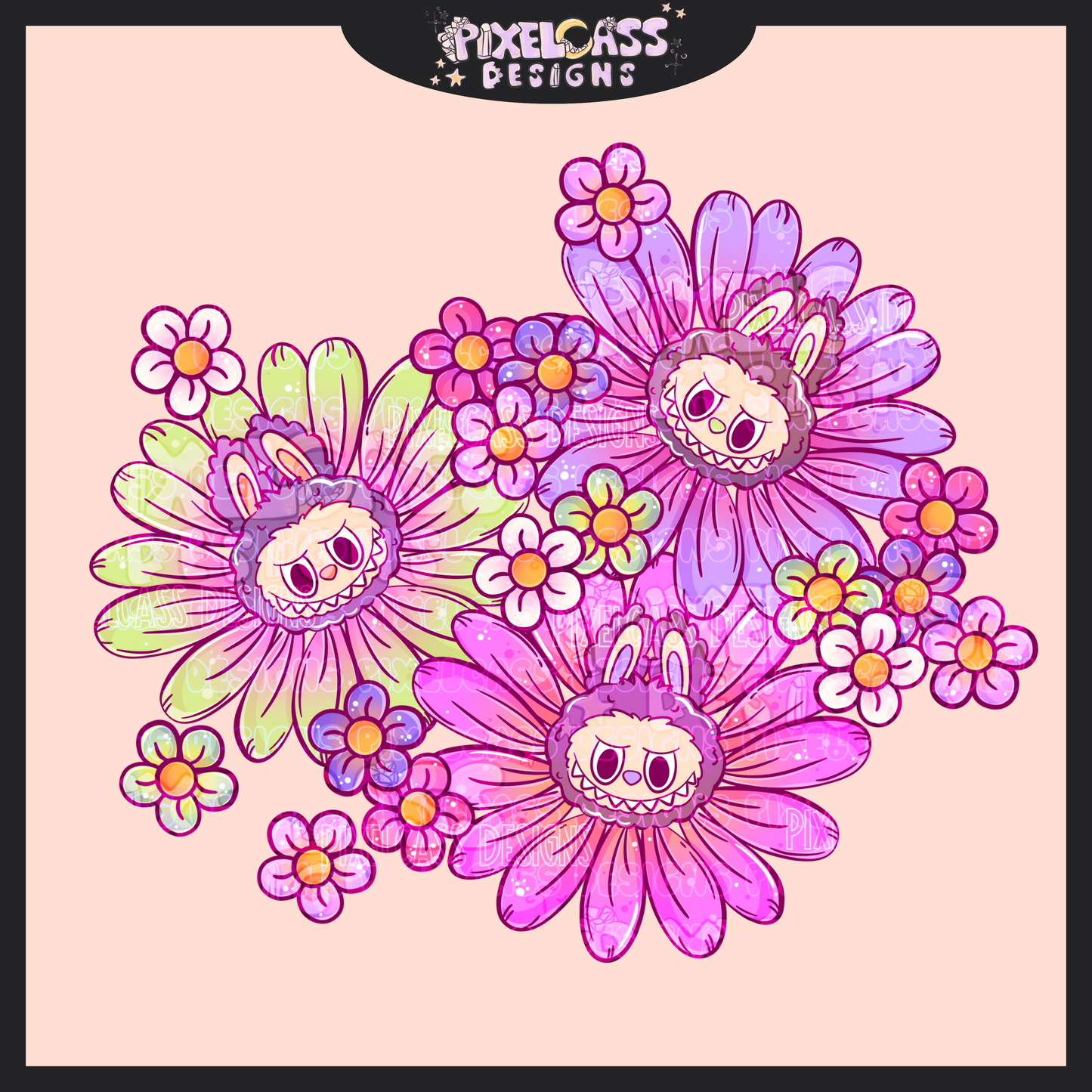 Monster Flowers PNG SUBLIMATION