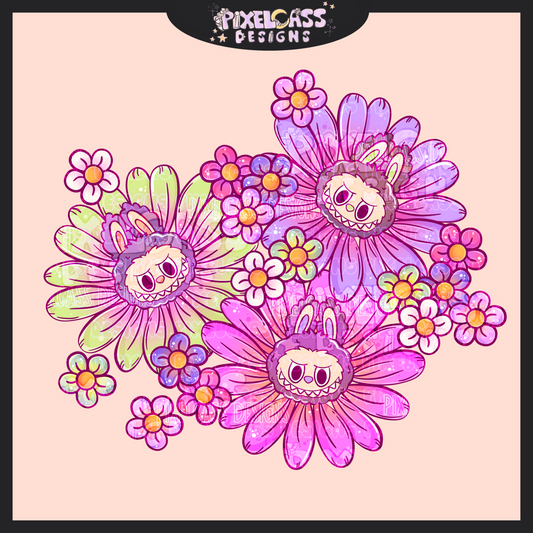 Monster Flowers PNG SUBLIMATION