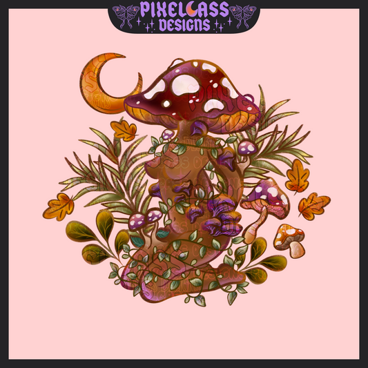 Mushroom Girl (Hextober '25) PNG SUBLIMATION