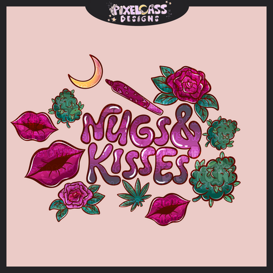 Nugs & Kisses PNG SUBLIMATION - 420 Mystery Collab #2