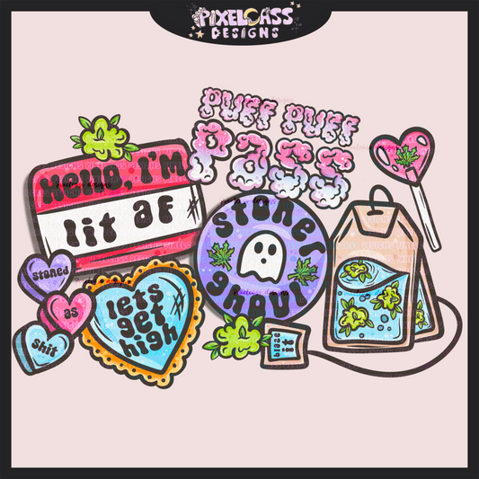 Puff Doodles PNG SUBLIMATION