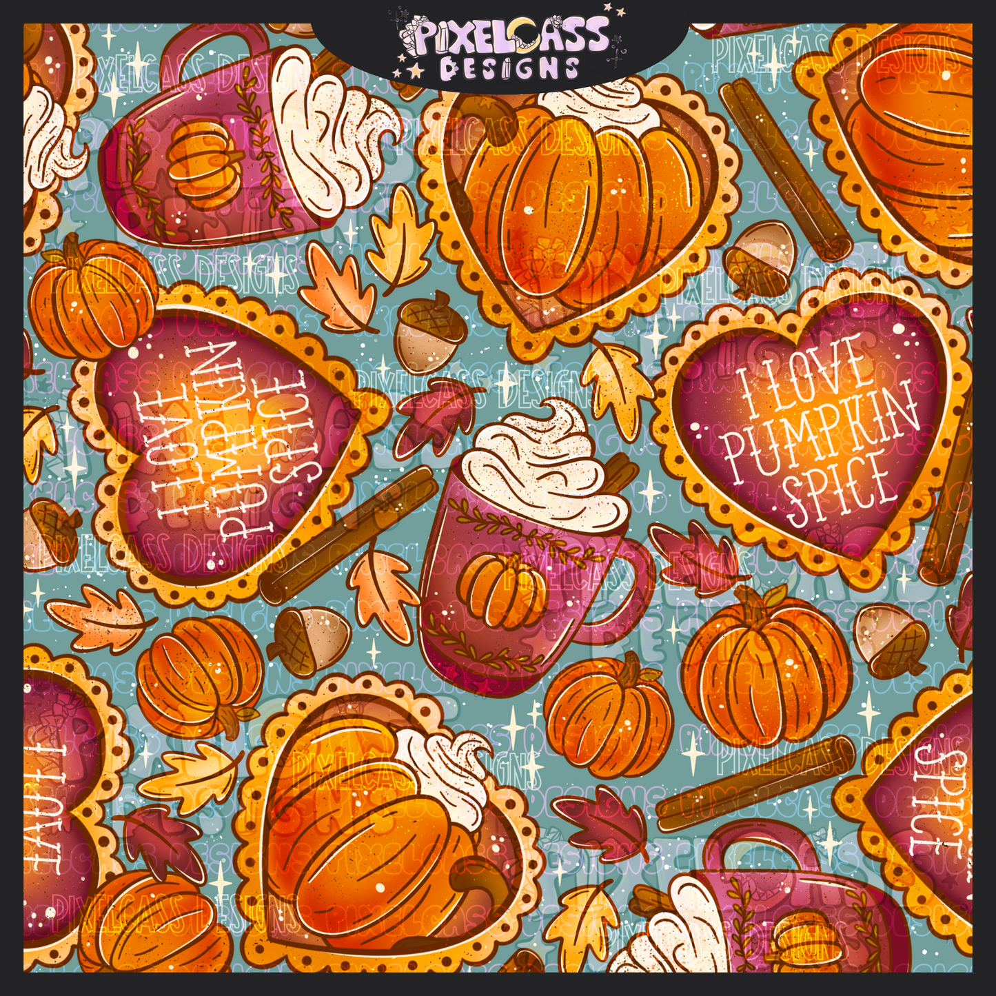 Pumpkin Spice Tattoo Hearts