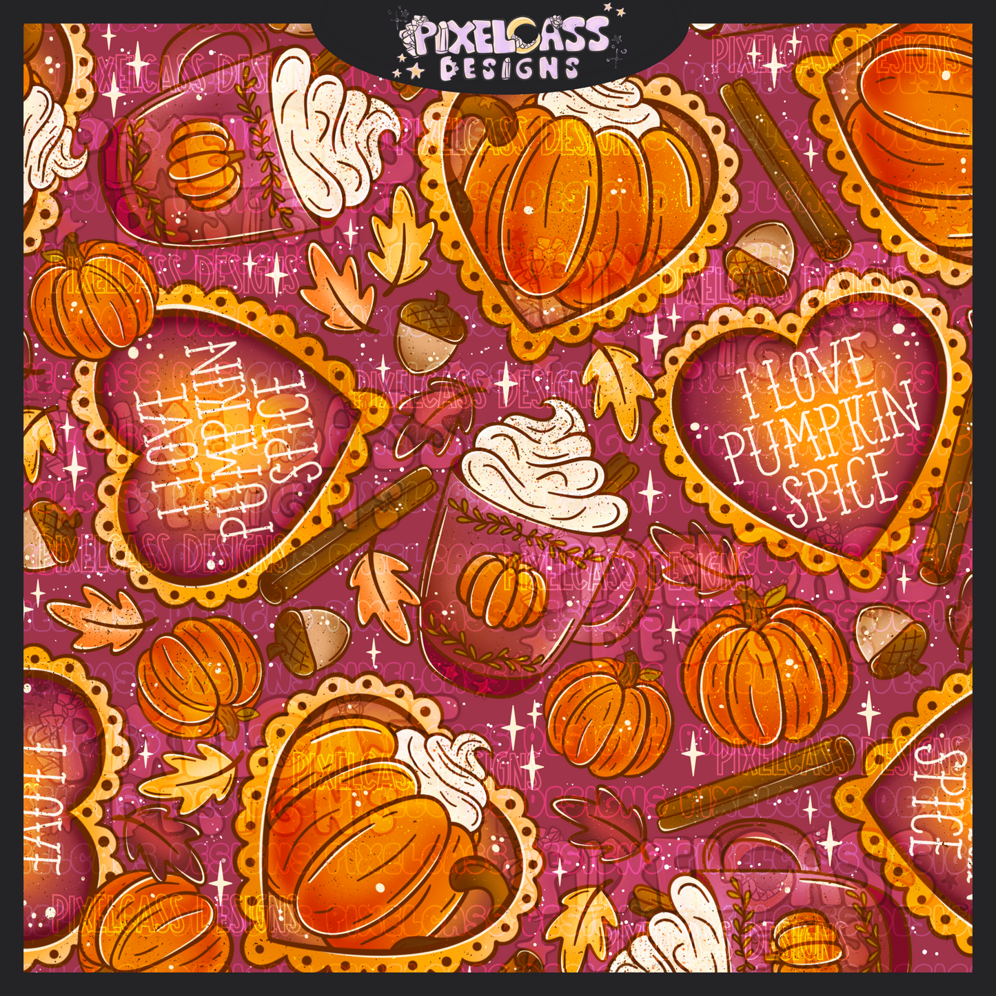 Pumpkin Spice Tattoo Hearts