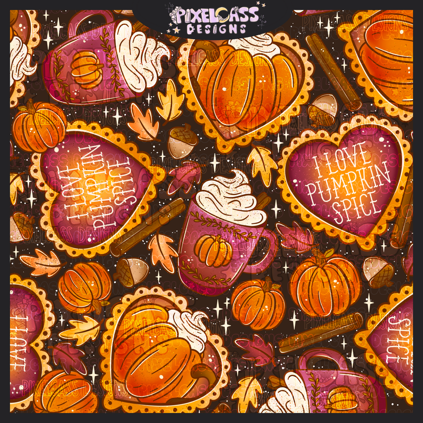 Pumpkin Spice Tattoo Hearts