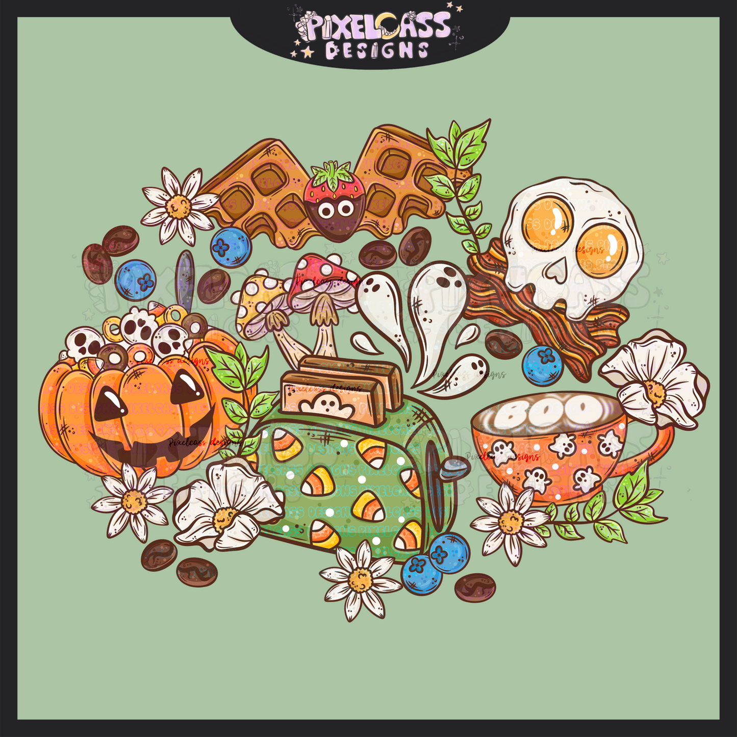 Spooky Cottagecore Brekkie PNG SUBLIMATION