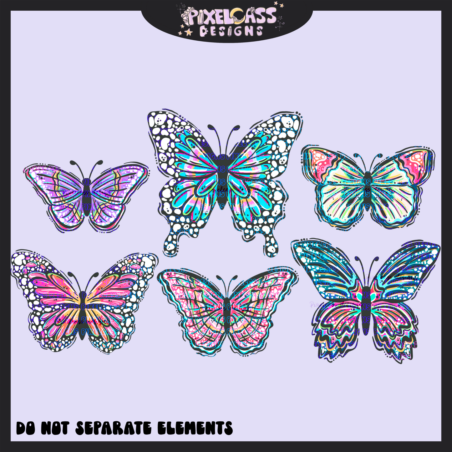 Spring Butterflies PNG SUBLIMATION