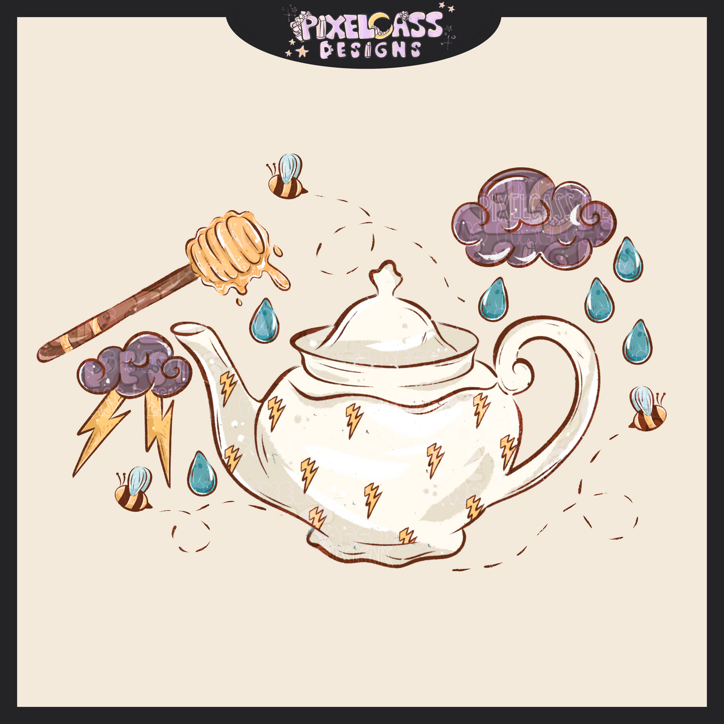 Stormy Tea Time PNG SUBLIMATION