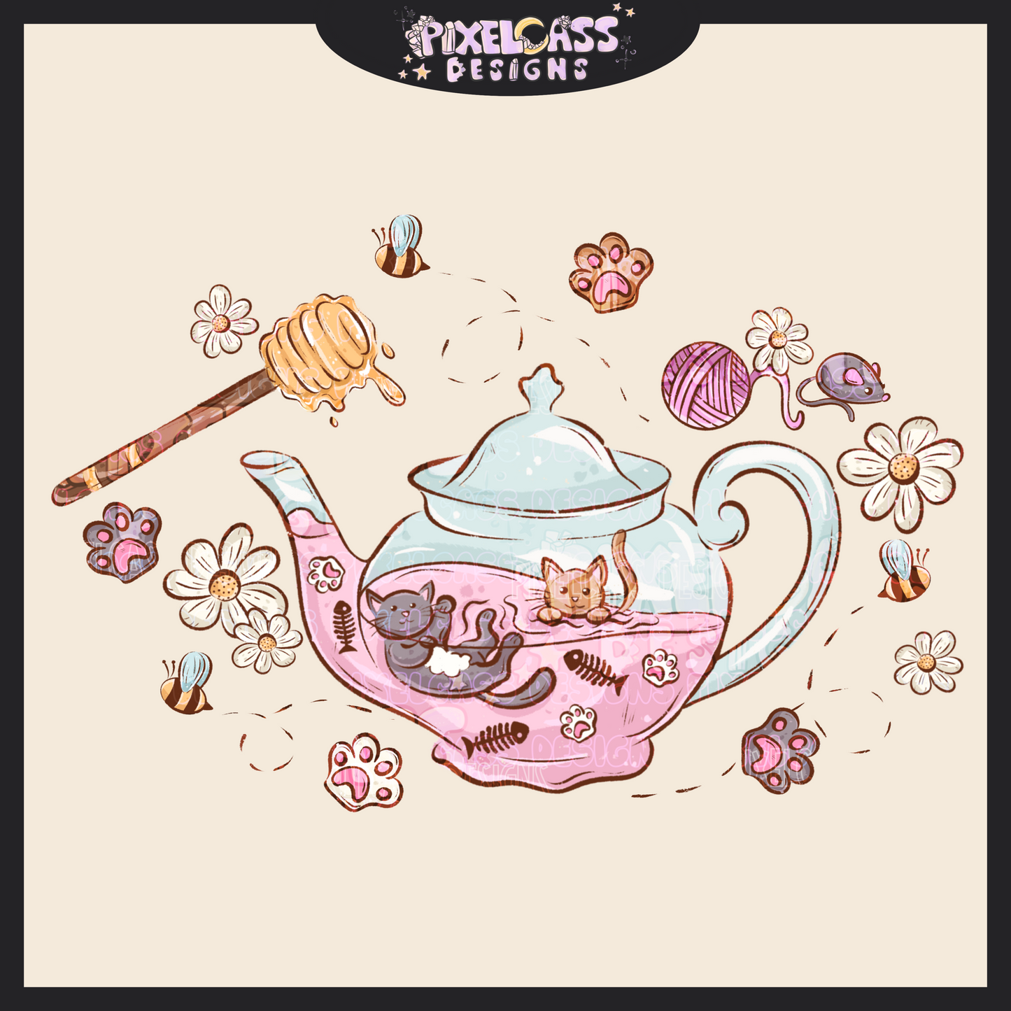 Toe Bean Tea Time PNG SUBLIMATION