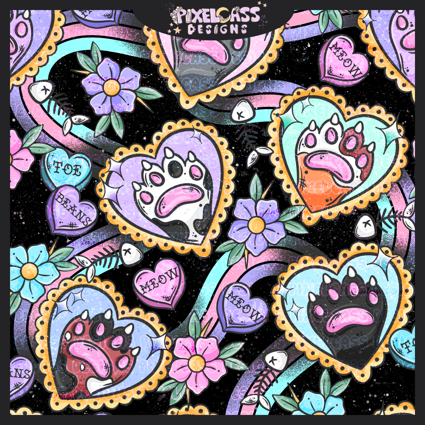 Toe Beans Tattoo Hearts
