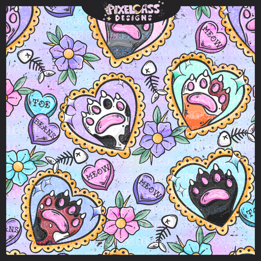 Toe Beans Tattoo Hearts