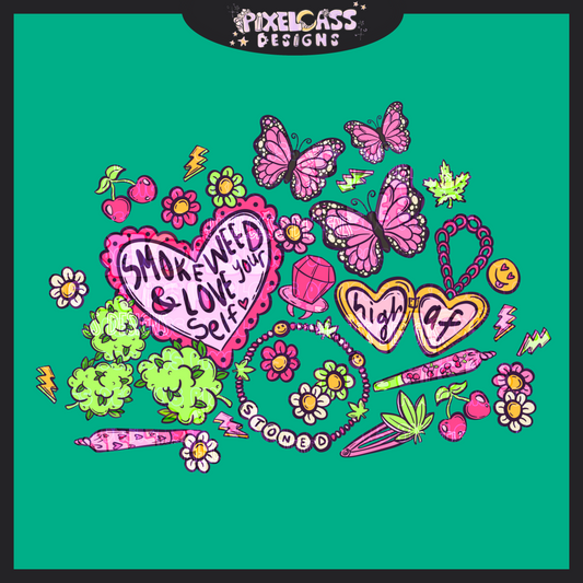 Weed & Trinkets PNG SUBLIMATION - 420 Mystery Collab #1