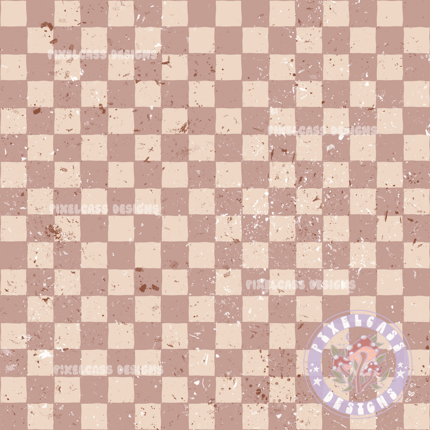 Brown Distressed Checks