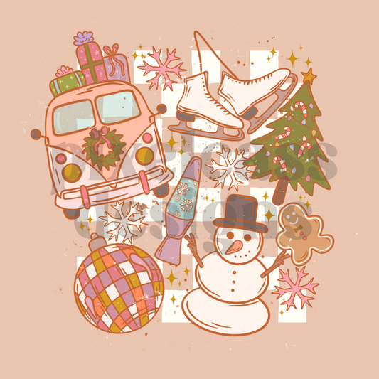 Disco Christmas PNG SUBLIMATION