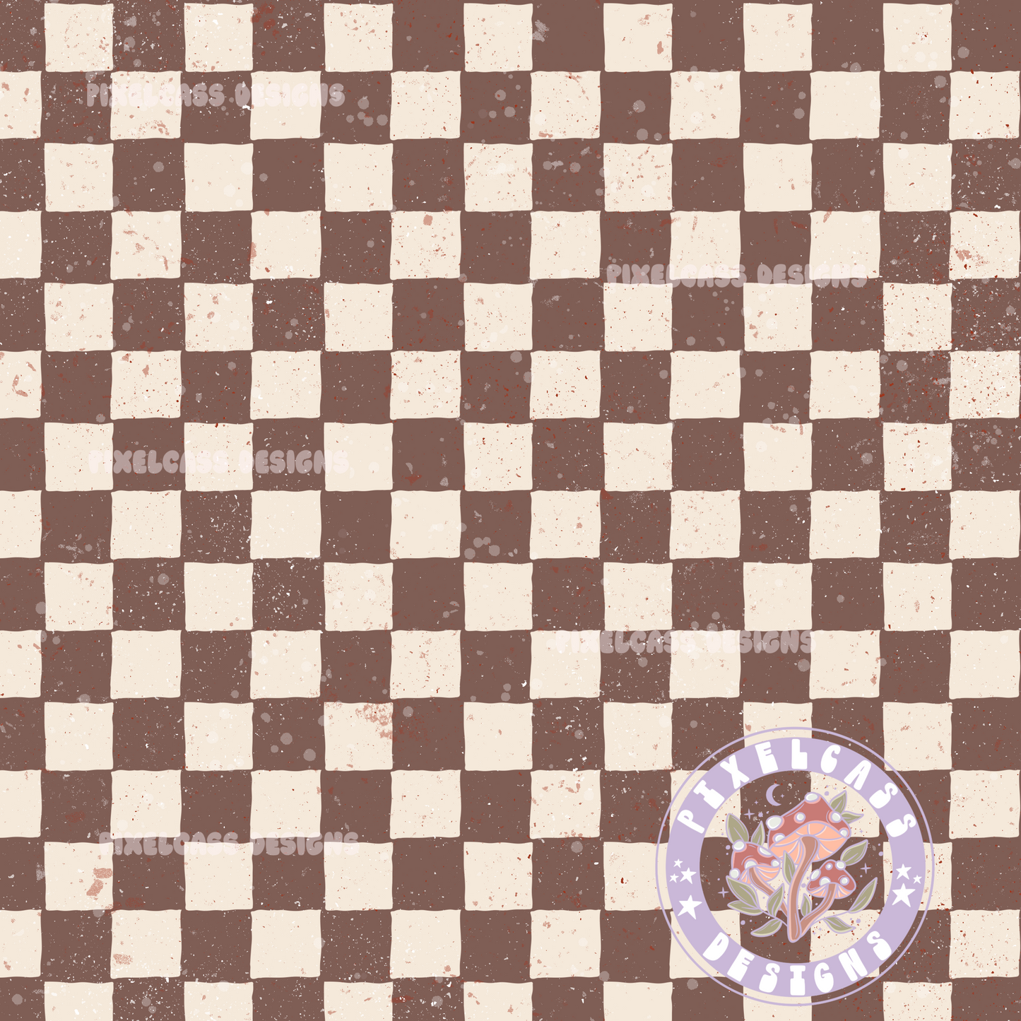 Distressed Brown Checks