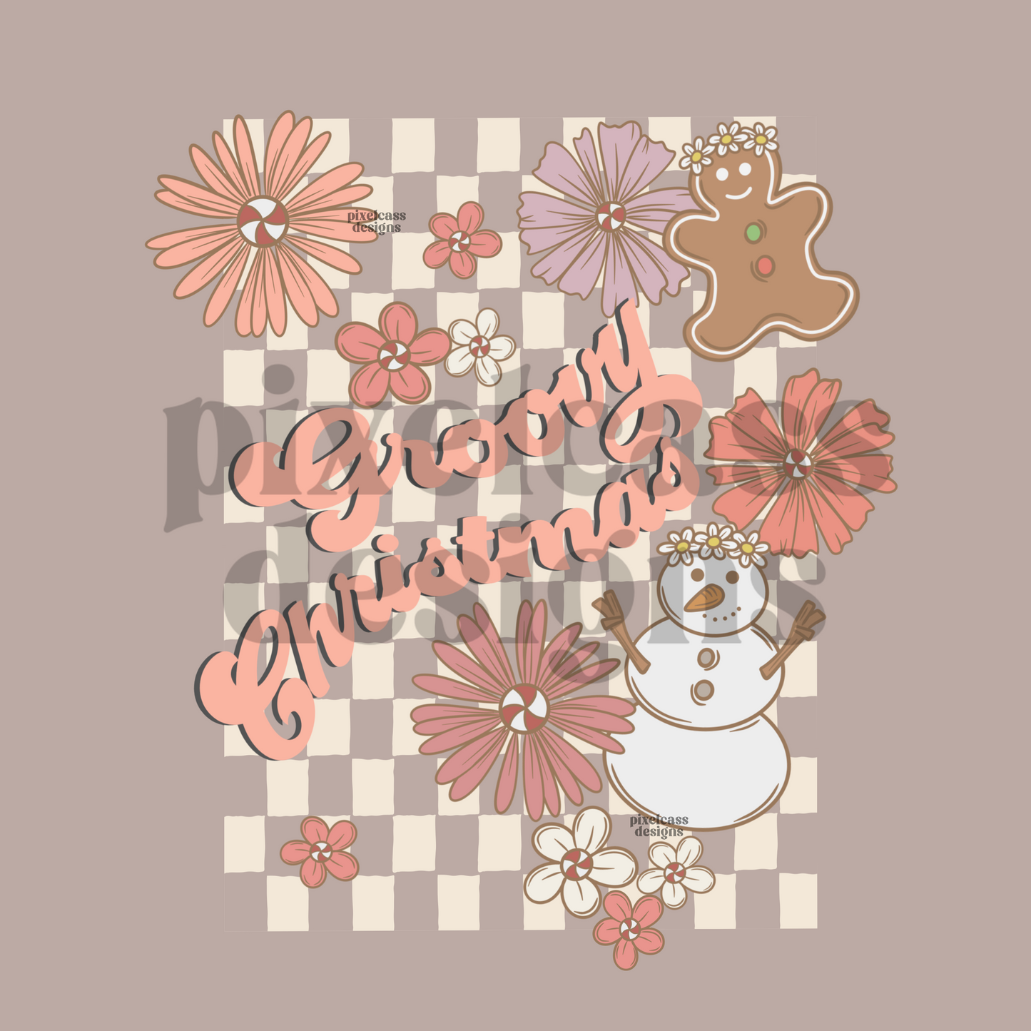 Groovy Christmas PNG SUBLIMATION