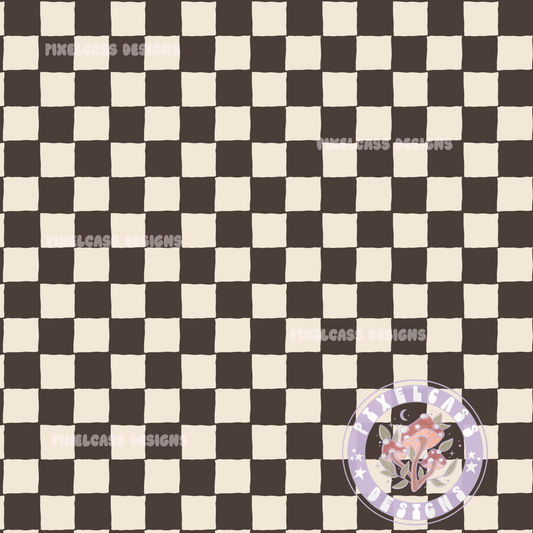 Off Black & White Checks
