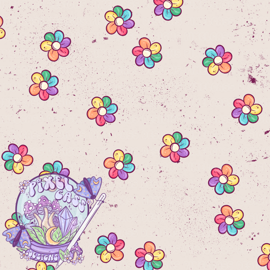 Simple Rainbow Flowers