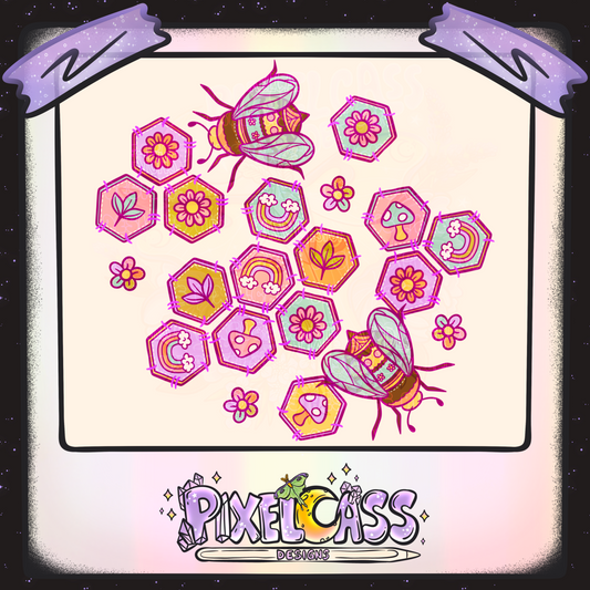 Apiary Quilt PNG SUBLIMATION