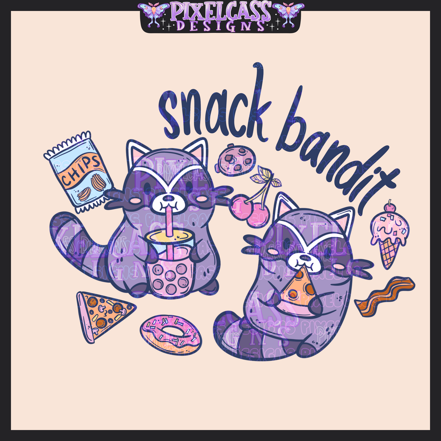 Bandit Noms [Mystery Re-Color] PNG SUBLIMATION