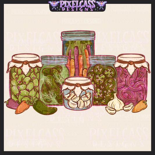 Canning Veggies PNG SUBLIMATION