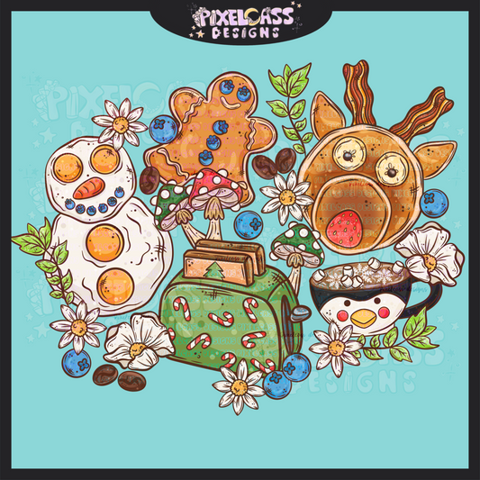 Christmas Cottagecore Brekkie PNG SUBLIMATION