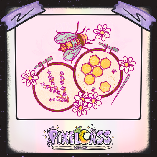 Cross-Stitch Buzz PNG SUBLIMATION