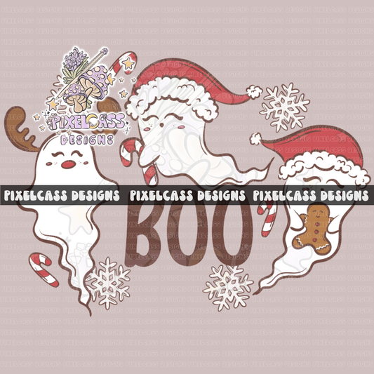 Festive Ghosties PNG SUBLIMATION