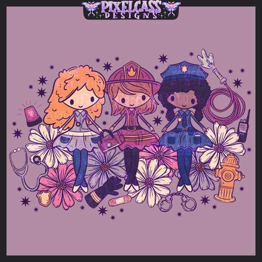 First Responder Girls PNG SUBLIMATION