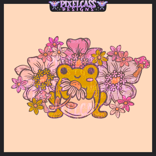 Floral Frogs [Mystery Re-Color] PNG SUBLIMATION