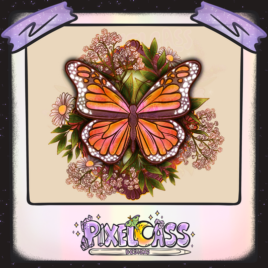 Framed Monarch Oddity PNG SUBLIMATION