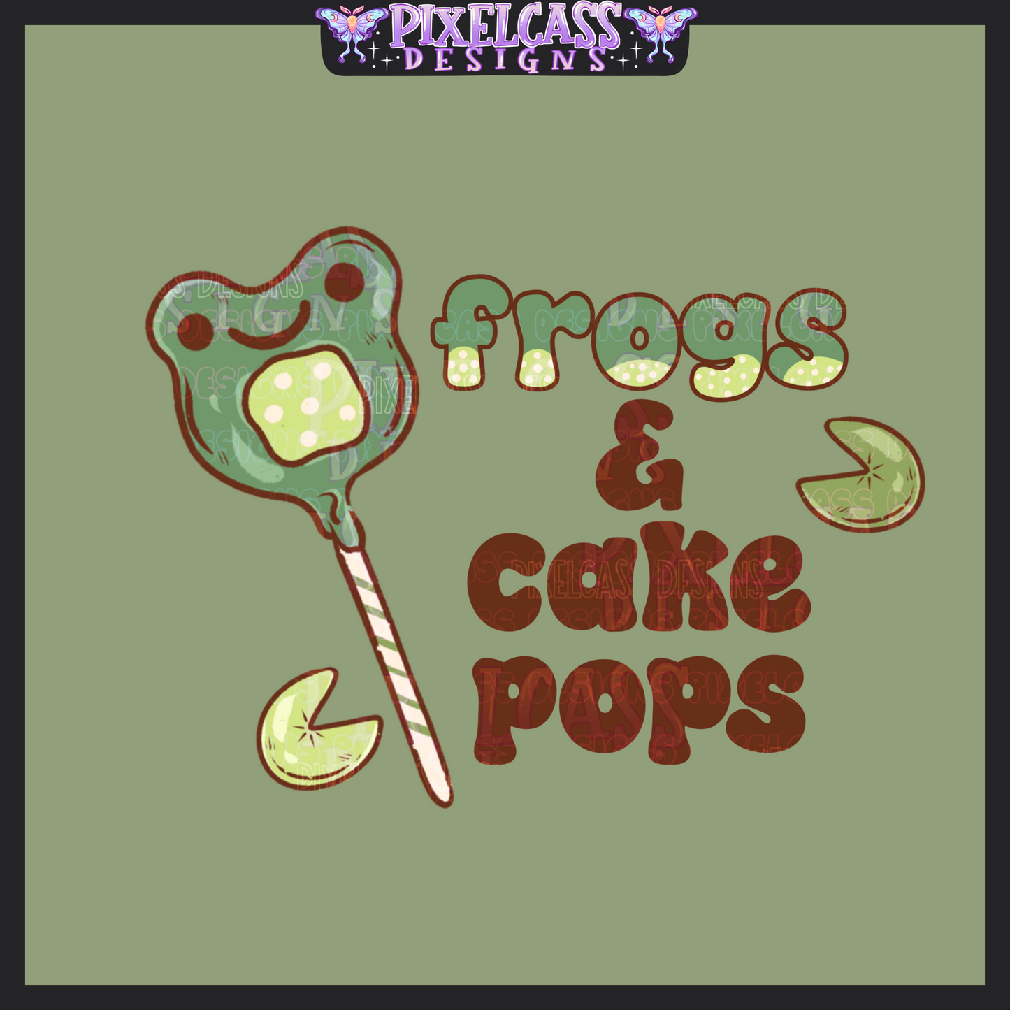 Froggy Cake Pops PNG SUBLIMATION