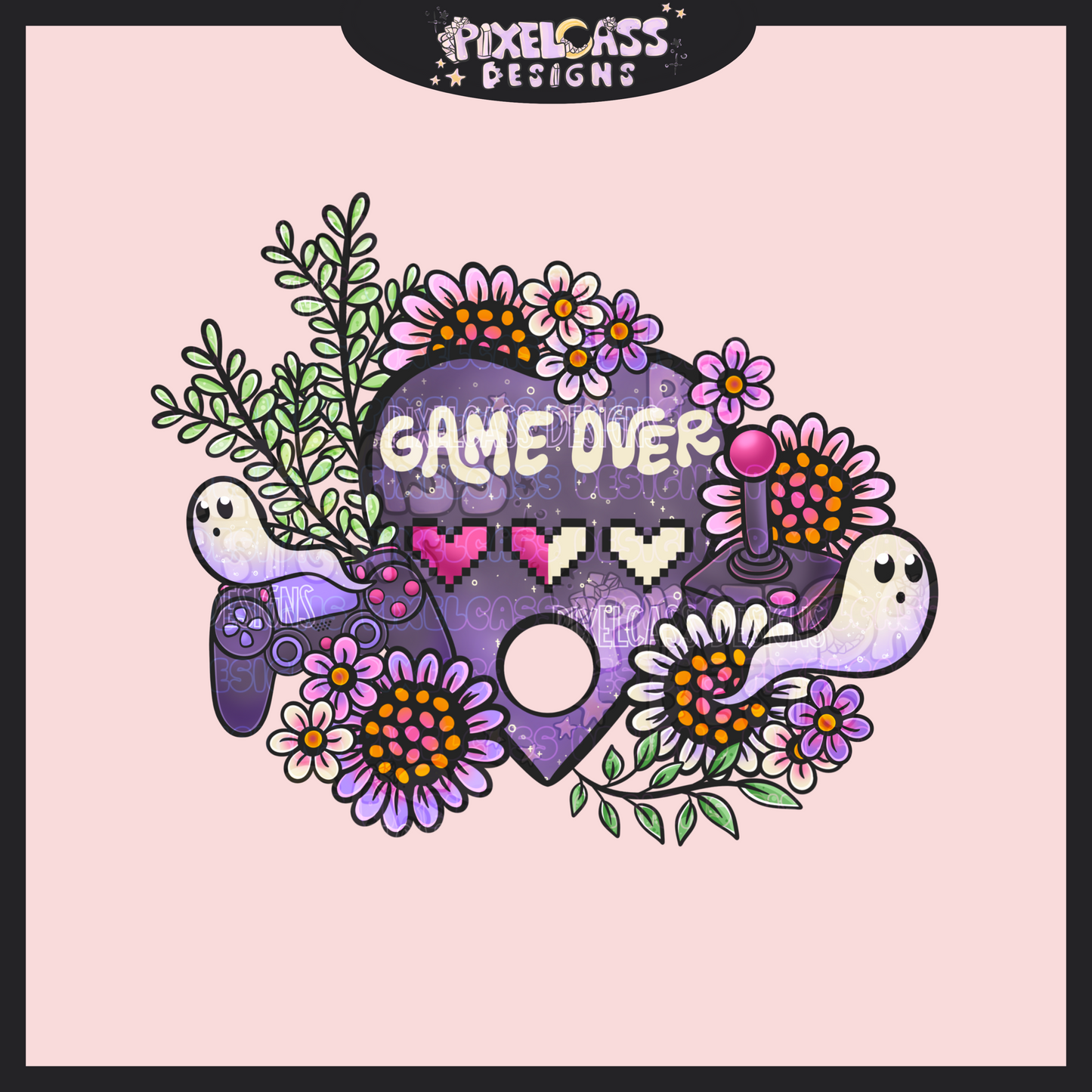 Game Over Planchettes PNG SUBLIMATION