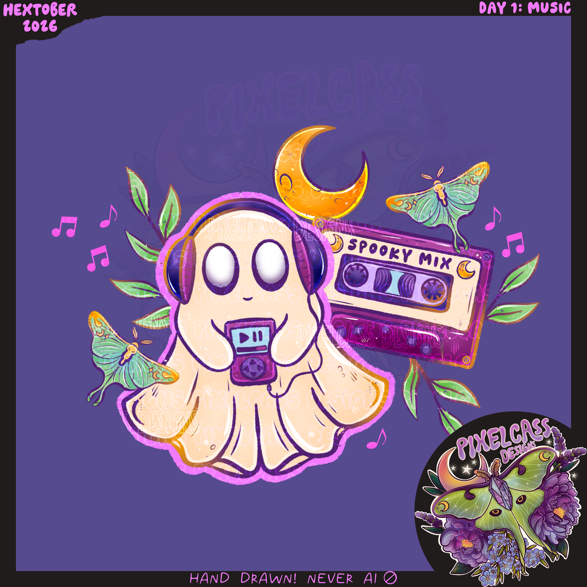 Ghostly Music PNG SUBLIMATION [Hextober 2026]