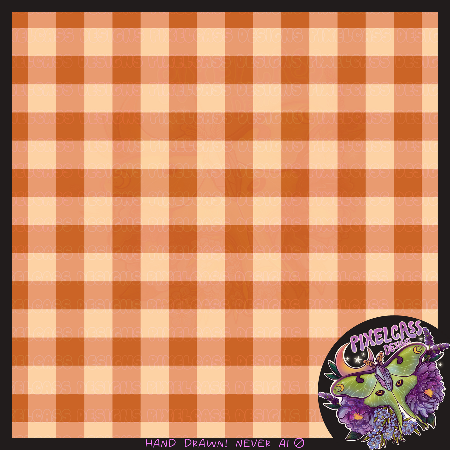 Autumn Orange Gingham